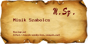Misik Szabolcs névjegykártya