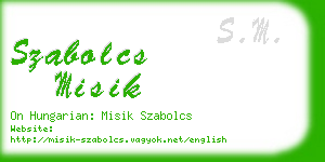 szabolcs misik business card